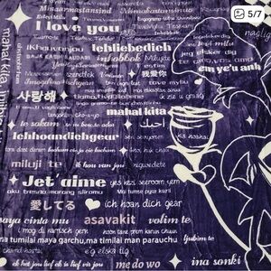 Purple Love Language Throw Blanket